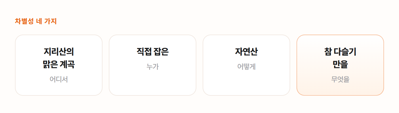 차별성 네 가지
